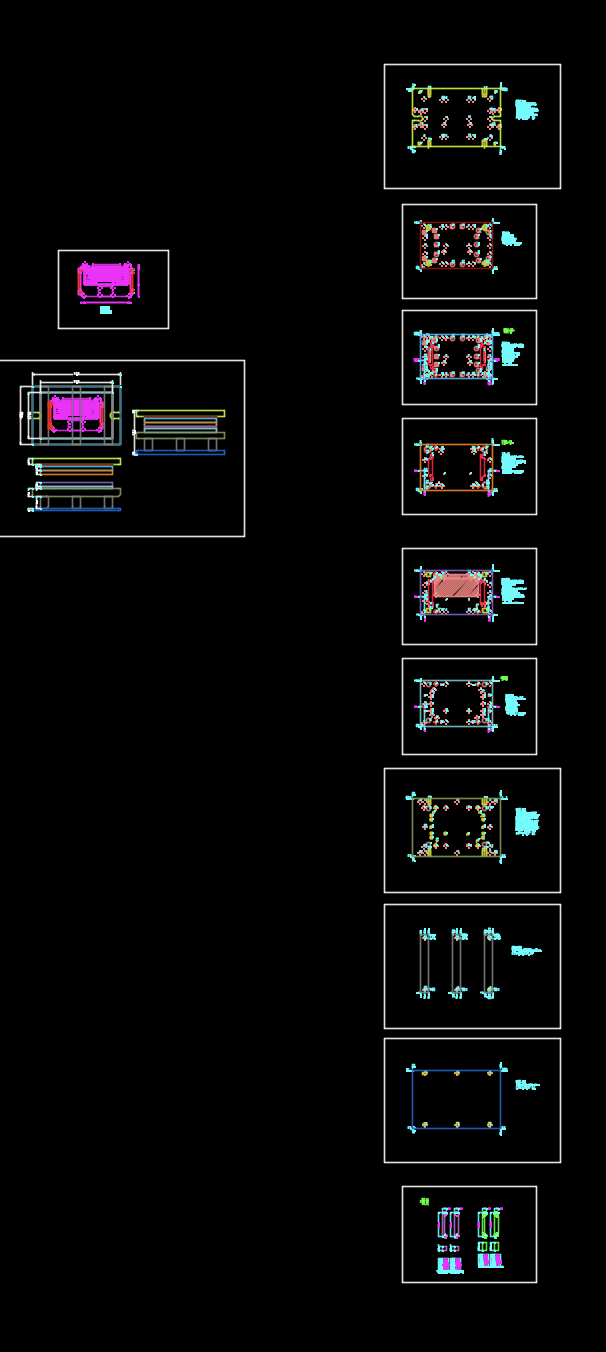 笔记本键盘外壳切挂点模具图